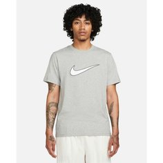 Футболка спортивная NIKE, размер S, серый