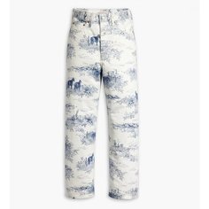 Джинсы кюлоты Levis Ribcage Straight Ankle, размер 29/29, белый Levis®