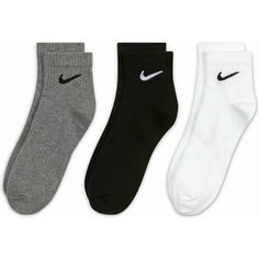 Носки NIKE EVERY DAY LIGHTWEIGHT ANKLE 3 PAIR SOCKS, комплект, 3 пары, размер XL, мультиколор