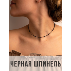 Чокер, бисер, длина 43 см, черный