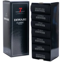 Носки Diwari CLASSIC 5С-08СП "7 дней", комплект, 7 пар, размер 25, черный