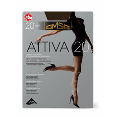 Колготки Omsa ATTIVA, 20 den, размер 2, коричневый