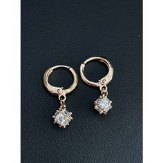 Серьги с подвесками XUPING JEWELRY, циркон, золотой