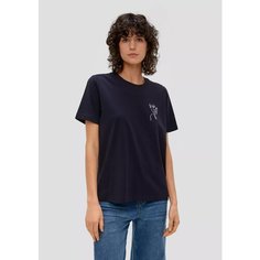 Футболка s.Oliver, размер 40, dark blue placed print
