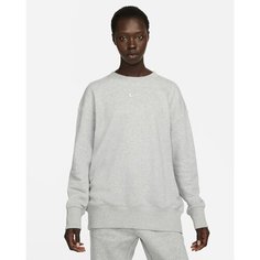 Свитшот спортивный NIKE Phoenix Fleece, размер XS-T, , темно-серый/бежевый