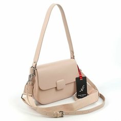 Сумка кросс-боди Sergio Valentini, фактура матовая, персиковый