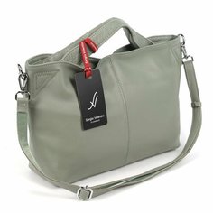 Сумка тоут Sergio Valentini, фактура гладкая, мятный