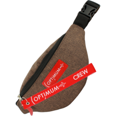 Сумка поясная Optimum Crew, фактура матовая, коричневая
