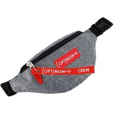 Сумка поясная Optimum Crew, фактура матовая, серая
