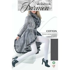Колготки Karmen Cotton, 250 den, размер 2, grigio melange Кармен