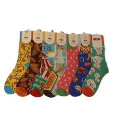 Носки SMLSOX, комплект, 7 пар, размер 35-40, мультиколор
