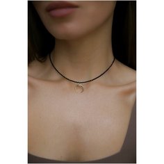 Чокер BLV Jewerly, шпинель, длина 38 см, черный/золотой
