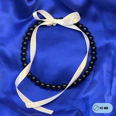 Чокер JeweLi, длина 76 см, черно-белый