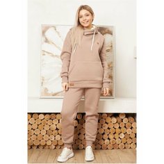 Костюм спортивный Jools Fashion женский спортивный зимний, размер 46, коричневый