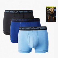 Трусы NIKE, комплект из 3 шт., размер M, синий, черный, голубой