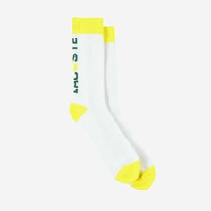 Носки LACOSTE, размер T6, белый/желтый