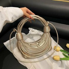 Сумка мессенджер Bottoncini, фактура гладкая, золотой