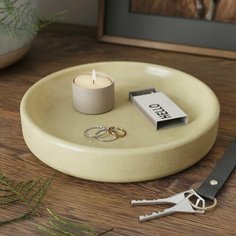 Подставка для украшений MUSKO, 19х3.5х19 см, , бежевый