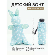 Зонт , голубой/белый Amoru
