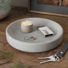 Подставка для украшений MUSKO, 19х3.5х19 см, , серый