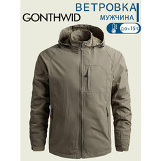 Ветровка GONTHWID, размер S, хаки