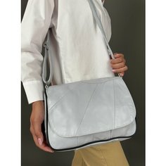 Сумка кросс-боди , фактура гладкая, светло-серый Unvers Leather Istanbul