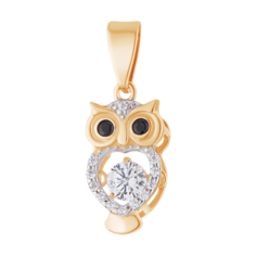 Подвеска Ювелир Карат, красное золото, 585 проба, фианит