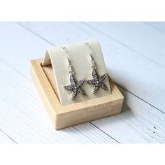 Серьги с подвесками, серебряный, серый Нет бренда