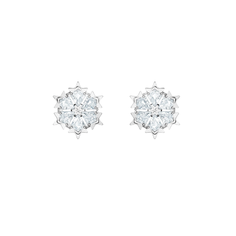 Серьги SWAROVSKI, кристаллы Swarovski, серебристый