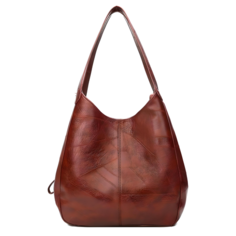 Сумка хобо VINTAGE BAGS, фактура гладкая, коричневый