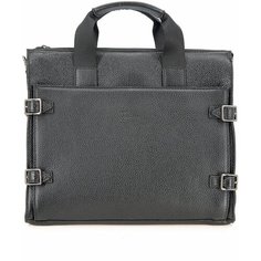 Сумка мессенджер Pellecon, фактура зернистая, черный