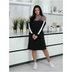 Платье LOVETEX.STORE, размер 50, черный/кофе