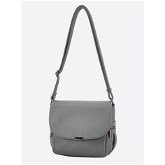 Сумка кросс-боди Raffinni, фактура зернистая, матовая, серый