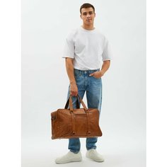 Сумка дорожная POUCHMAN, 29 л, 29х29х49 см, ручная кладь, светло-коричневый