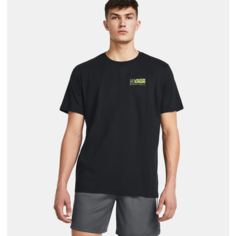Футболка Under Armour, размер S, black/рigh vis yellow-001