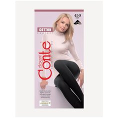 Колготки Conte elegant COTTON 450, р.3, nero, 450 den, размер 3, nero