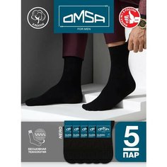 Носки Omsa, комплект, 5 пар, размер 39-41, черный