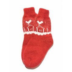 Носки , размер 35/39, красный/белый комоd