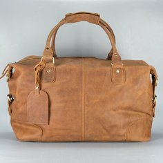 Сумка дорожная Mantica, 34 л, 20х30х45 см, ручная кладь, коричневый