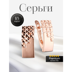 Серьги, размер 18 мм, золотой Aspect Jewelry