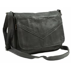 Сумка кросс-боди , фактура гладкая, серый Unvers Leather Istanbul