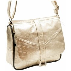 Сумка кросс-боди , фактура гладкая, золотой Unvers Leather Istanbul