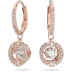Серьги с подвесками SWAROVSKI, кристаллы Swarovski, розовое золото