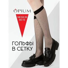 Гольфы Opium Гольфы в сетку, 40 den, размер one size, черный