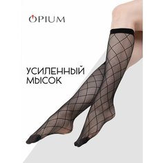 Гольфы Opium Гольфы в сетку, 40 den, размер one size, черный
