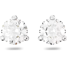 Серьги пусеты SWAROVSKI, кристаллы Swarovski, серебряный