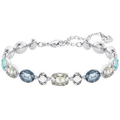 Браслет SWAROVSKI, кристаллы Swarovski, размер 16 см, серебристый