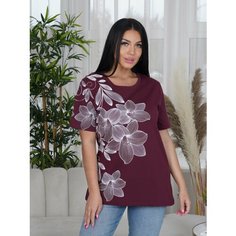Футболка LOVETEX.STORE, размер 60, бордовый