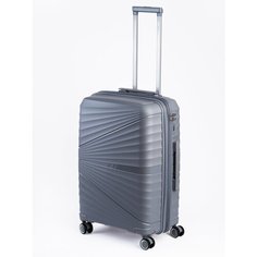 Чемодан , 77 л, размер M, светло-серый Bags Place