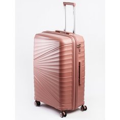 Чемодан , 115 л, размер L, розовый, бежевый Bags Place